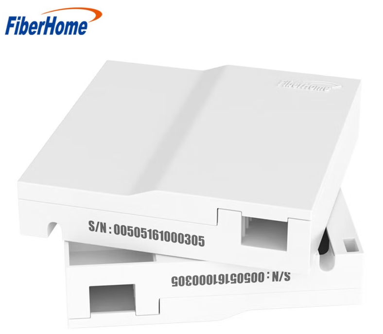 烽火（FiberHome）单孔光纤面板 86型线盒FTTH桌面信息盒 SC LC双口阻燃耐热ABS桌面盒
