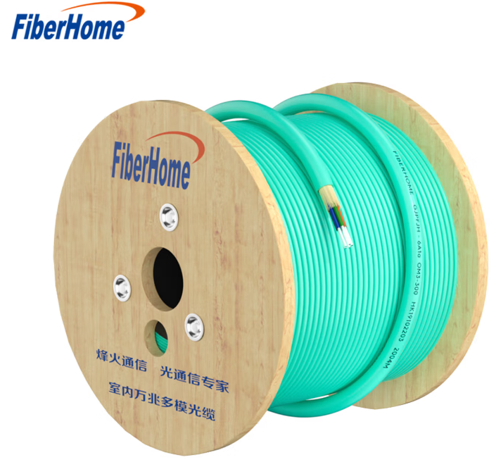 烽火(FiberHome)室内多模万兆光缆 电信级低烟无卤4/6/8/12/24芯光缆光纤线 GJPFJH-OM3 
